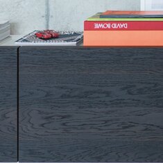 Lowboard aus geräuchertem Eichenholzfurnier aus der Möbelkollektion 2279 Brisi von Sellamatt